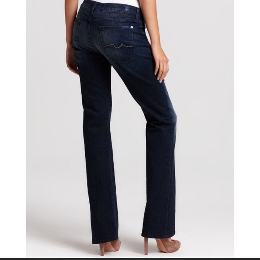 7 For All Mankind Crystal Pocket Jeans 28 Straight Leg 7FAM Dark Wash